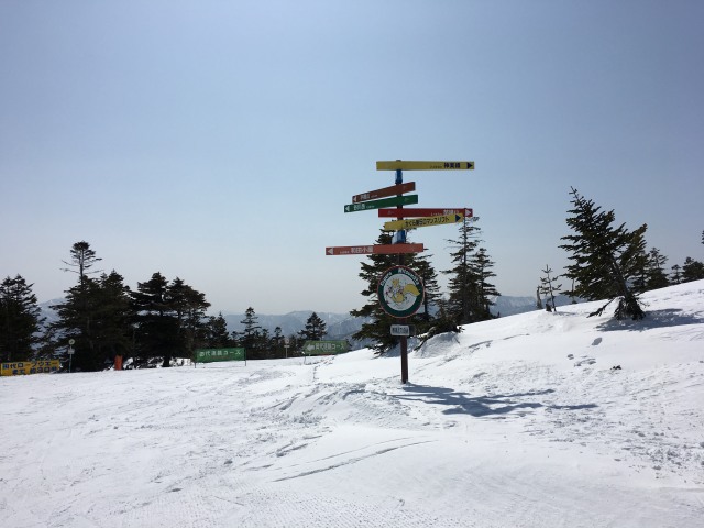 かぐらスキー場メインゲレンデの看板